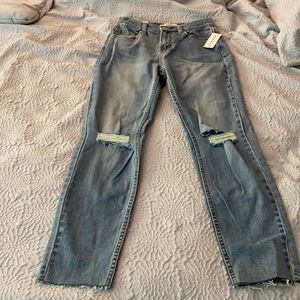 pacsun ripped straight leg jeans